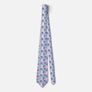 Cravate Chat rose bleu violet style de cuisine graphique M