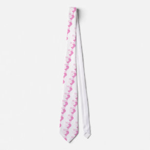 Cravate Chats de coeur MOM rose