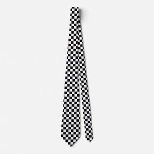 Cravate Checker Chessboard Flag Design Tie