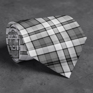 Cravate Chemise à carreaux noir et blanc personnalisée