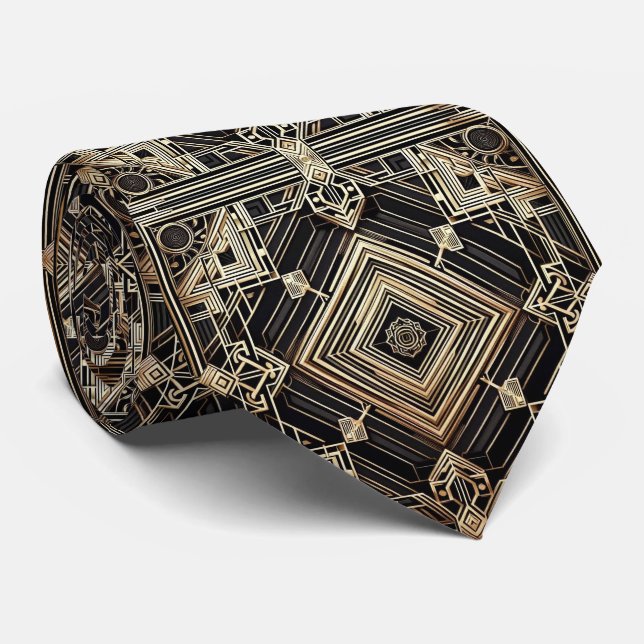 Cravate Chemise à col avec motif Art déco (Roulé)
