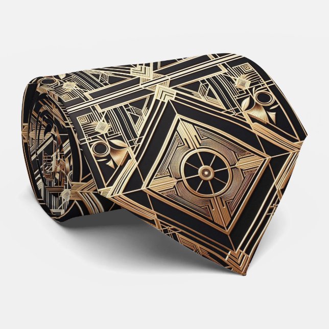 Cravate Chemise à col avec motif Art déco (Roulé)