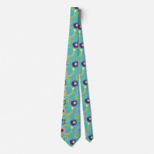 Cravate Chemise à col Funky Blue Circles pour hommes