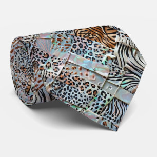 Cravate Chemise à imprimé animalier opale à pois pour le c