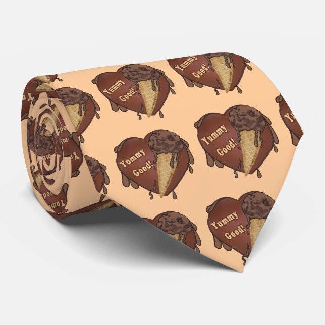 Cravate Chemise à motif glace au chocolat (Roulé)