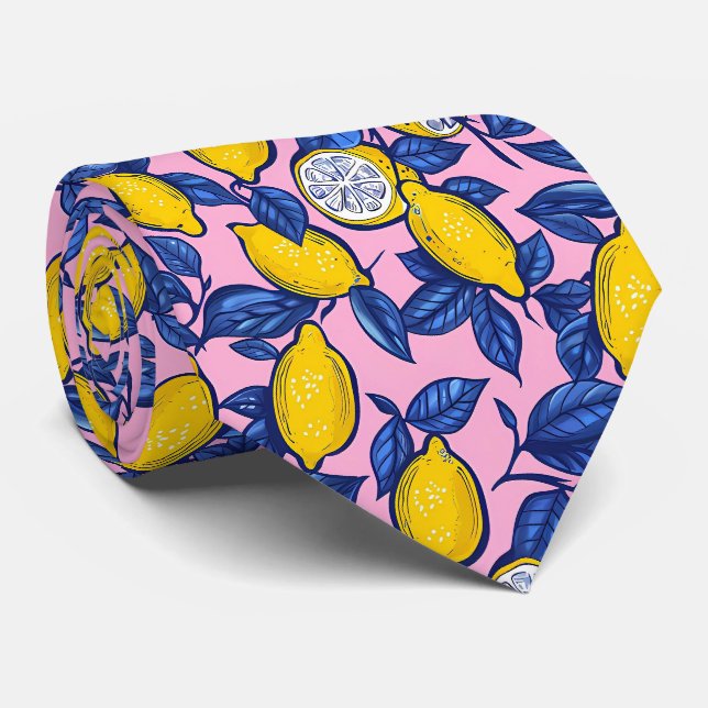 Cravate Chemise à motifs citron pour hommes  (Roulé)