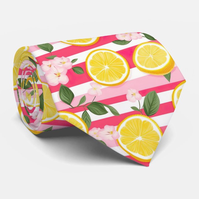 Cravate Chemise à motifs Lemon pour hommes (Roulé)