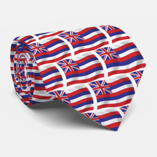 Cravate Chemise à rayures avec drapeau d'Hawaii