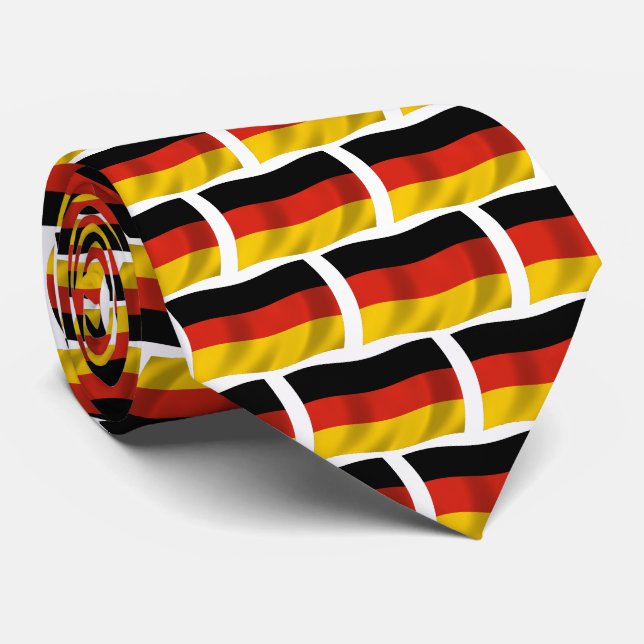 Cravate Chemise avec drapeau allemand (Roulé)