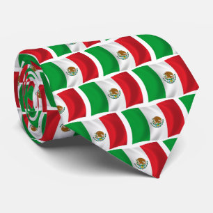 Cravate Chemise avec drapeau du Mexique