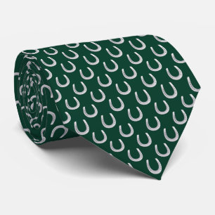 Cravate Chemise Dark Hunter Green Horseshoe Print Derby