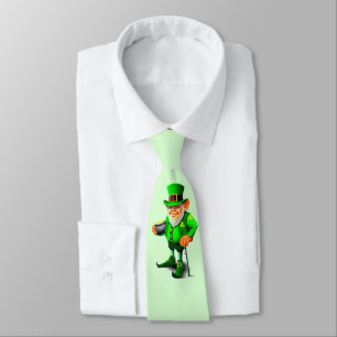 Cravate chemise irlandaise drôle LEPRECHAUN