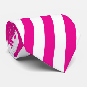 Cravate Chemise moderne rose vif et blanc à rayures diagon