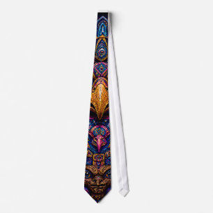 Cravate Chemise pour hommes avec art de totem de hibou psy