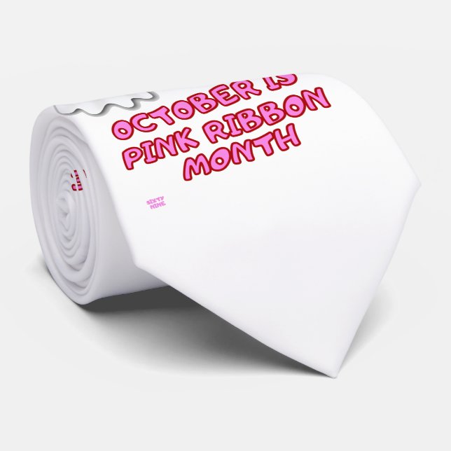 Cravate "CHERISH THE BOO BEES" drôle Ruban rose (Roulé)