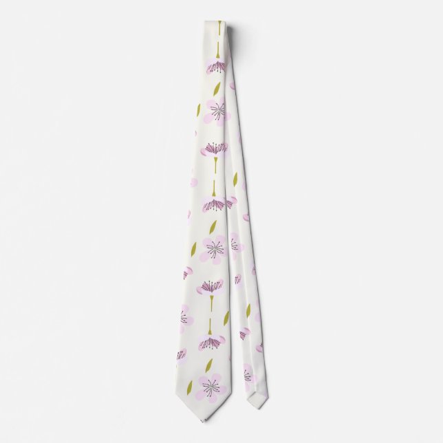 Cravate Cherry Blossom Motif (Devant)