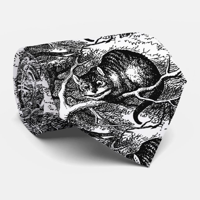 Cravate Cheshire Cat, Alice's Adventures in Wonderland ♥ (Roulé)