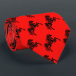 Cravate Cheval Broncos Mustangs Mascotte Sur N'Importe Que<br><div class="desc">Cheval pour broncos ou mustangs équipe mascotte. Celui-ci est affiché sur l'arrière - plan rouge,  mais l'arrière - plan peut être changé en n'importe quelle couleur à l'aide du bouton personnaliser et du sélecteur de couleurs. La couleur de l'arrière - plan avant et arrière devra être changée.</div>