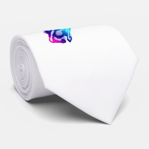 Cravate Cheval courant d'arc-en-ciel avec la traînée de