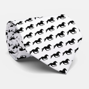 Cravate Cheval de Black Galloping   Blanc