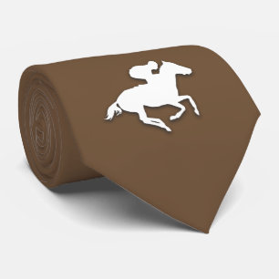 Cravate Cheval de course   Derby Brown