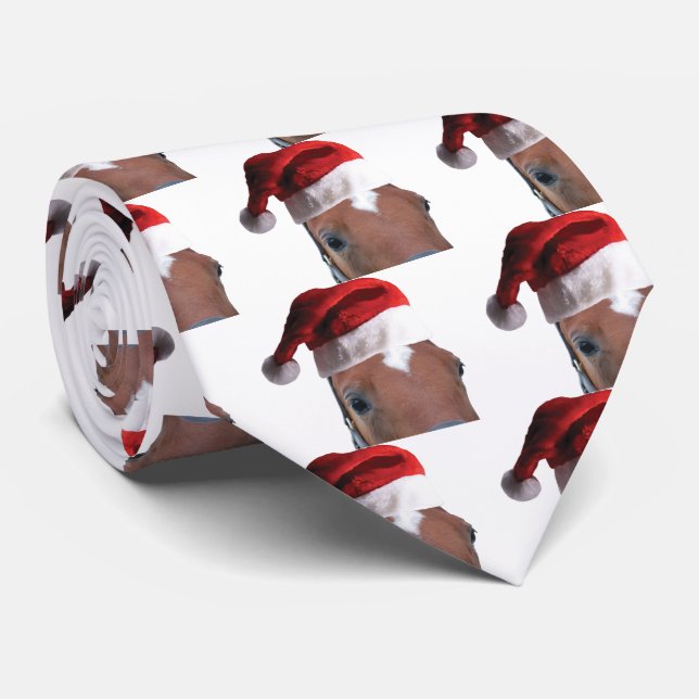 Cravate Cheval de Noël (Roulé)