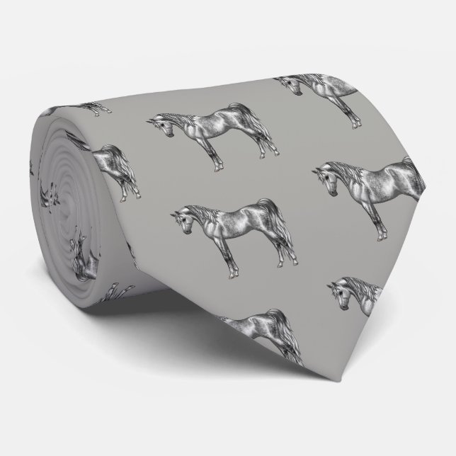 Cravate Cheval égyptien égyptien Dappy Grey (Roulé)