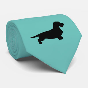 Cravate Cheveux ronds Dachshund - Silhouette 1