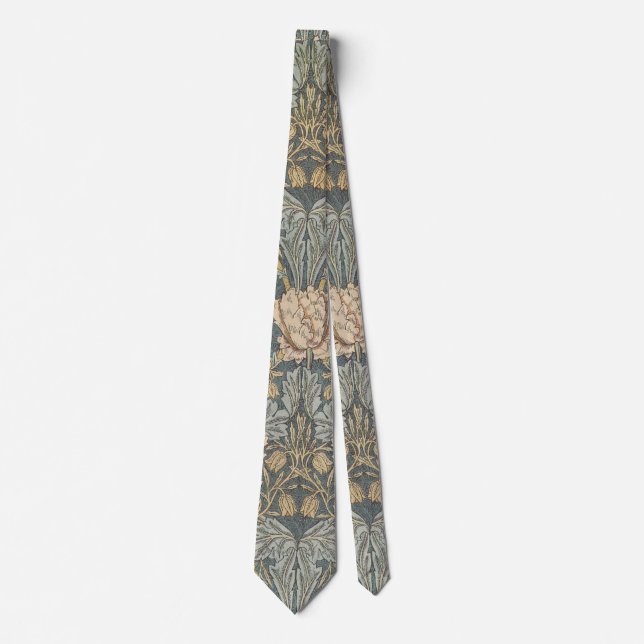 Cravate Chèvrefeuille par William Morris, Art floral vinta (Devant)