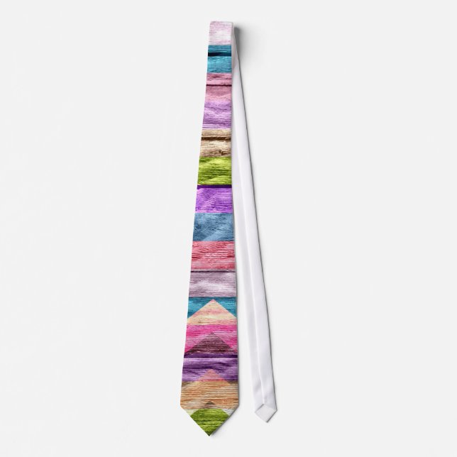Cravate Chevron tendance peint (Devant)