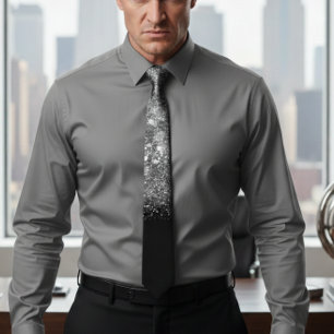 Cravate Chic argent ombre mariage