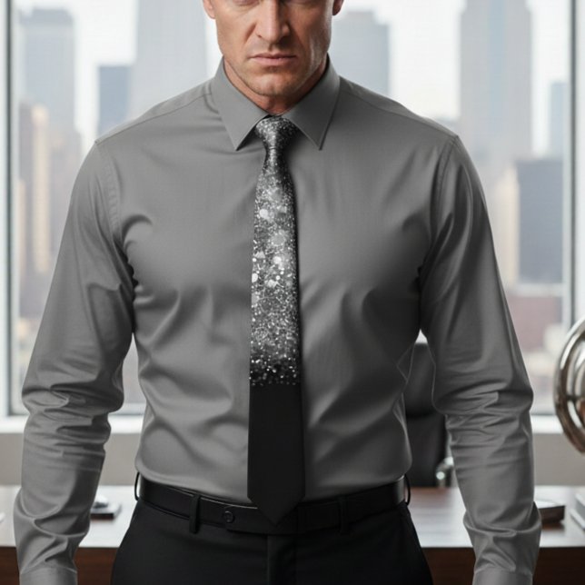 Cravate Chic argent ombre mariage (Créateur téléchargé)