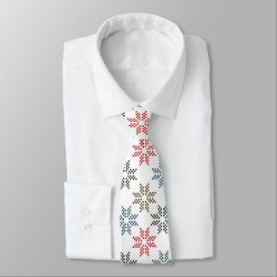 Cravate Chic coloré Quatre Poinsettias Motif