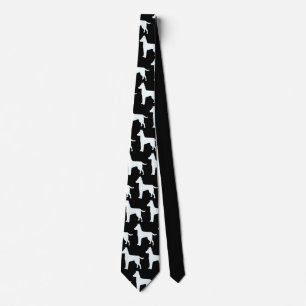 Cravate Chien Blanc Noir