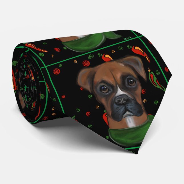CRAVATE CHIEN BOXER (Roulé)