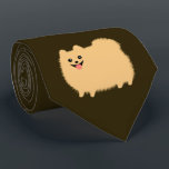 Cravate Chien caricature mignon de Poméranie sur couleur c<br><div class="desc">Ce cravate poméranien amusant fait un grand cadeau pour les papas Pom ! Un cadeau génial pour le type qui porte une cravate pour les affaires, ou pour des événements spéciaux comme des programmes de vacances, des spectacles de chiens AKC, et des mariages. Un grand cadeau de Fête des pères,...</div>