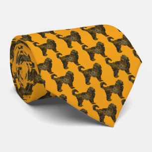 Cravate Chien Cockapo Silhouette Halloween Cou Orange