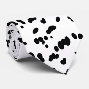 Cravate Chien dalmate noir et blanc Spots Motif