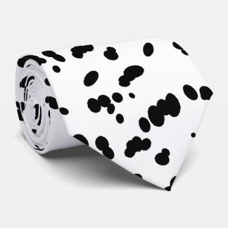 Cravate Chien dalmate noir et blanc Spots Motif