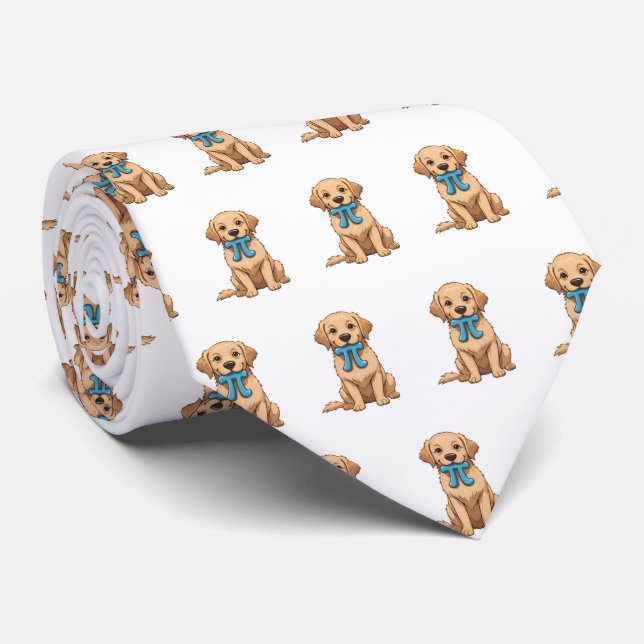 Cravate Chien De Jour Pi Avec Symbole Pi | Joyeuse Journée (Roulé)