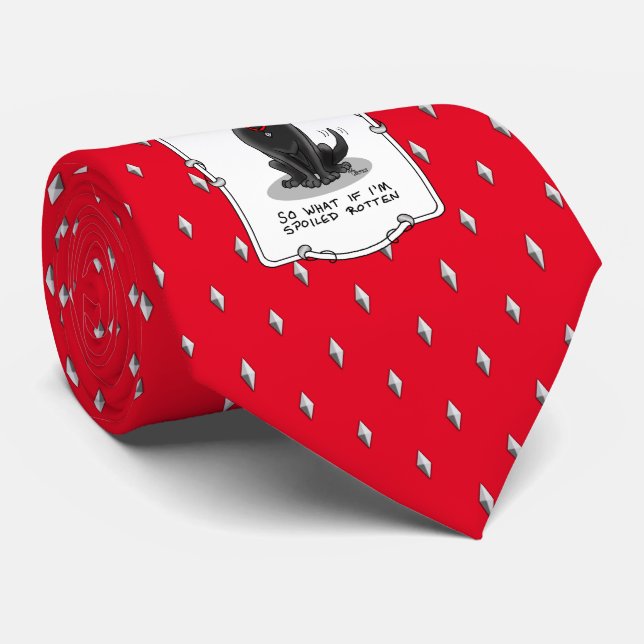Cravate Chien de repérage du Labrador du labo noir (Roulé)