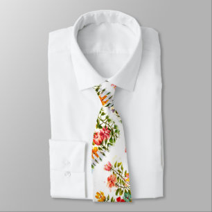 CRAVATE CHIEN EMPREINTES DE PATTES FLEURS JARDIN FENCE