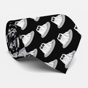 Cravate Chien maltais cool avec lunettes de soleil - migno