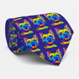Cravate Chien-taureau français aux couleurs