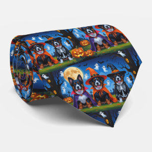 Cravate Chiens Malinois belges Citrouille Halloween Funny