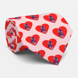 Cravate Chihuahua Chien Rouge Saint Valentin Coeur Cou ros