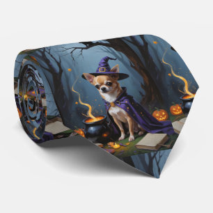 Cravate Chihuahua Chien Whimsical Halloween Peinture