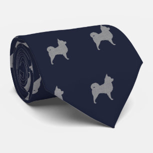 Cravate Chihuahua Dogs Motif de la marine Bleu