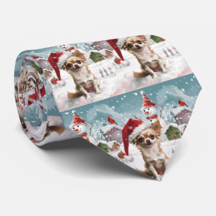 Cravate Chihuahua Winter Wonderland Christmas Joy