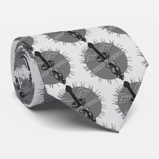 Cravate Chiropractor Caduceus (Roulé)